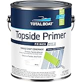 TotalBoat Marine Topside Boat Paint Primer - White Gallon | For Fiberglass and Wood Boats; Ideal Primer for Polyurethane Topside Paint; Brush, Roll, or Spray; Dries Fast &amp; Easy to Sand