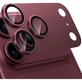WSKEN for iPhone 18 Pro Max Camera Lens Protector - Military Grade Design | Strong Adhesion, Shatterproof Matte Metal Aluminum Alloy, Tempered Glass Camera Screen Protector Cover for iPhone, Burgundy