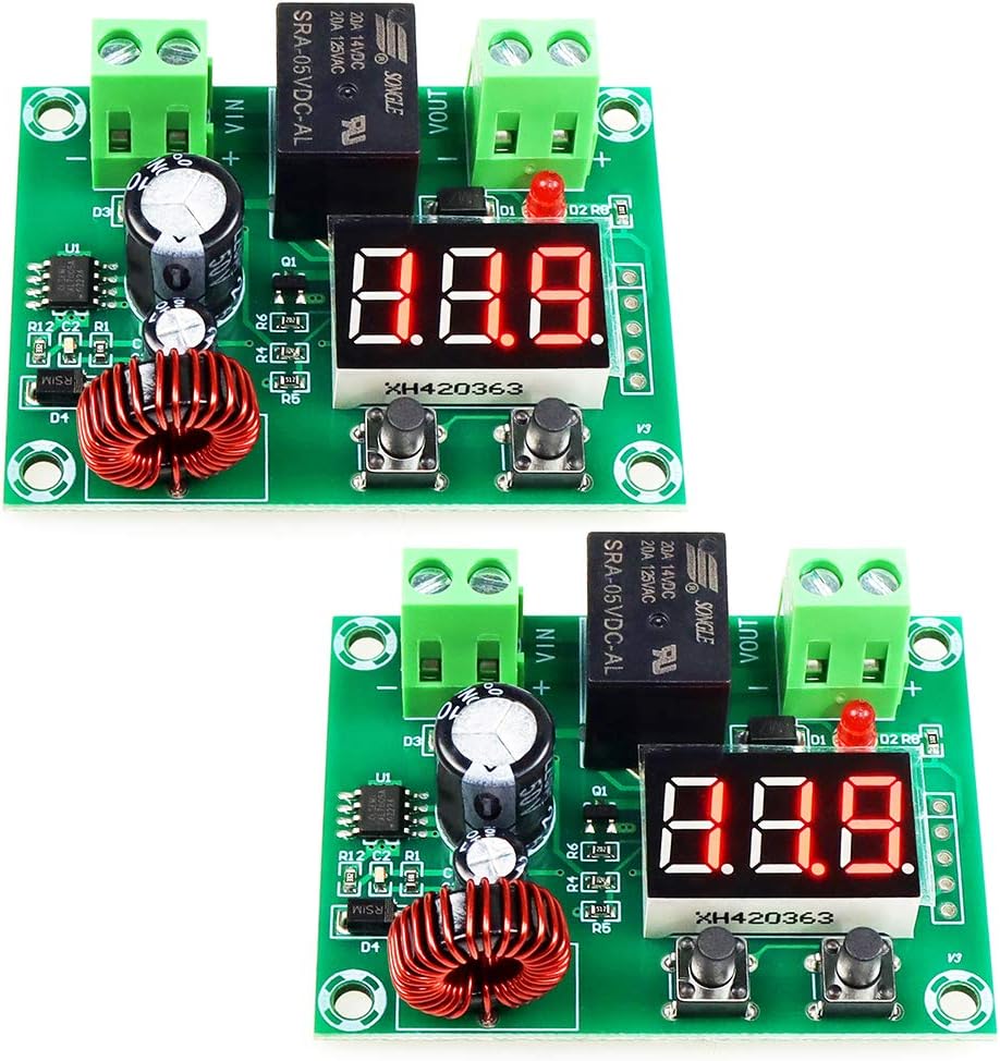 FIXITOK Voltage Protection Module Digital Low Voltage Protector Low Voltage Cutoff Disconnect Module for 12-36V Lithium Battery : Garden & Outdoor
