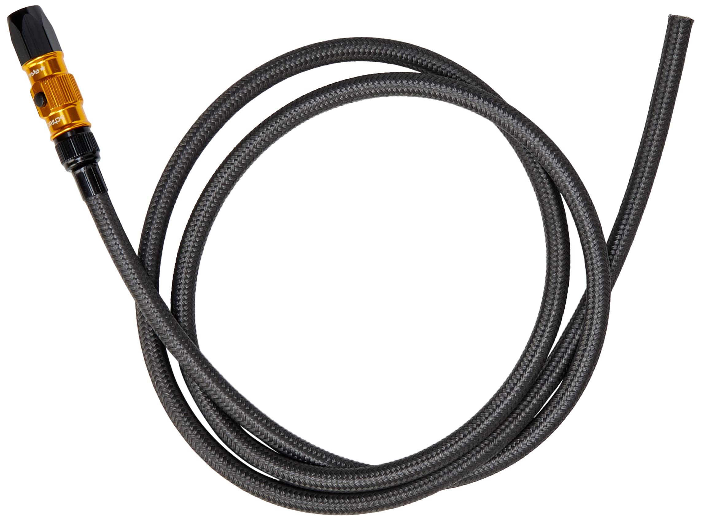 Lezyne Spare Hose For Pump with ABS Flip Valve Pressure Micro Floor Drive gold glossy 1 Braid Hose V1FLIP