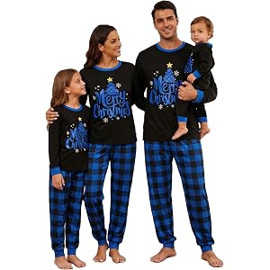 ZAXARRA Family Christmas Pajamas Matching Sets Holiday Sleepwear Loungewear | Christmas Pajamas for Family Women Men Kid Todd