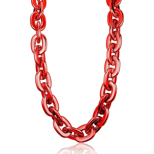 Remuuly Halloween Plastic Chain Necklace Chunky Big Fake