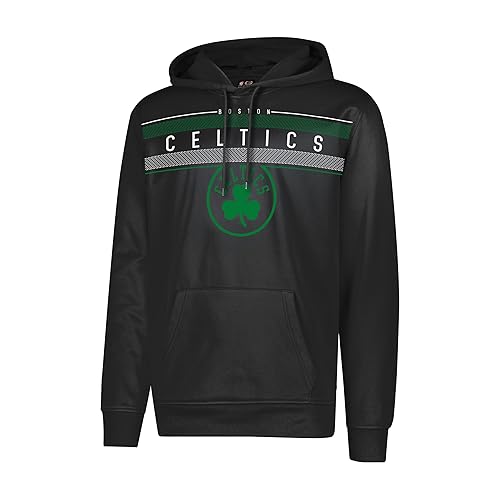 Ultra Game NBA Official Men’s Super Soft Midtown Hoodie Pullover Sweatshirt - Unisex, Boston Celtics, Black, Large