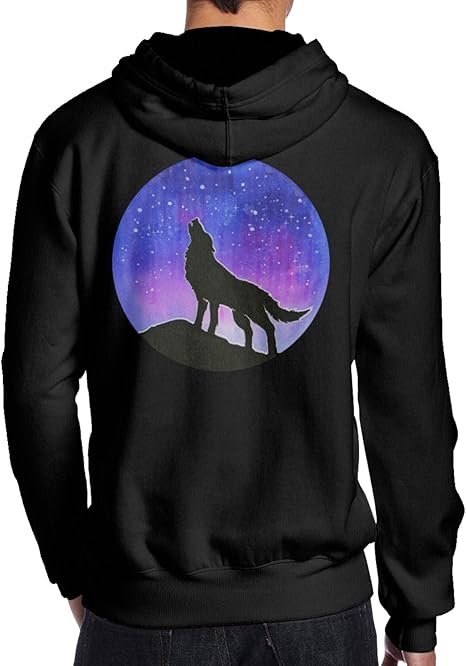 Amazon.com: Galaxy Wolf Men's Hoodie Sweatshirt School Cotton Casual