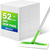 UNIMADE Dry Sweeping Cloths, 52 Count Mop Refills | Compatible with Swiffer Sweeper - Disposable Duster Refill Mops for Cleaning Hardwood Floor Dust