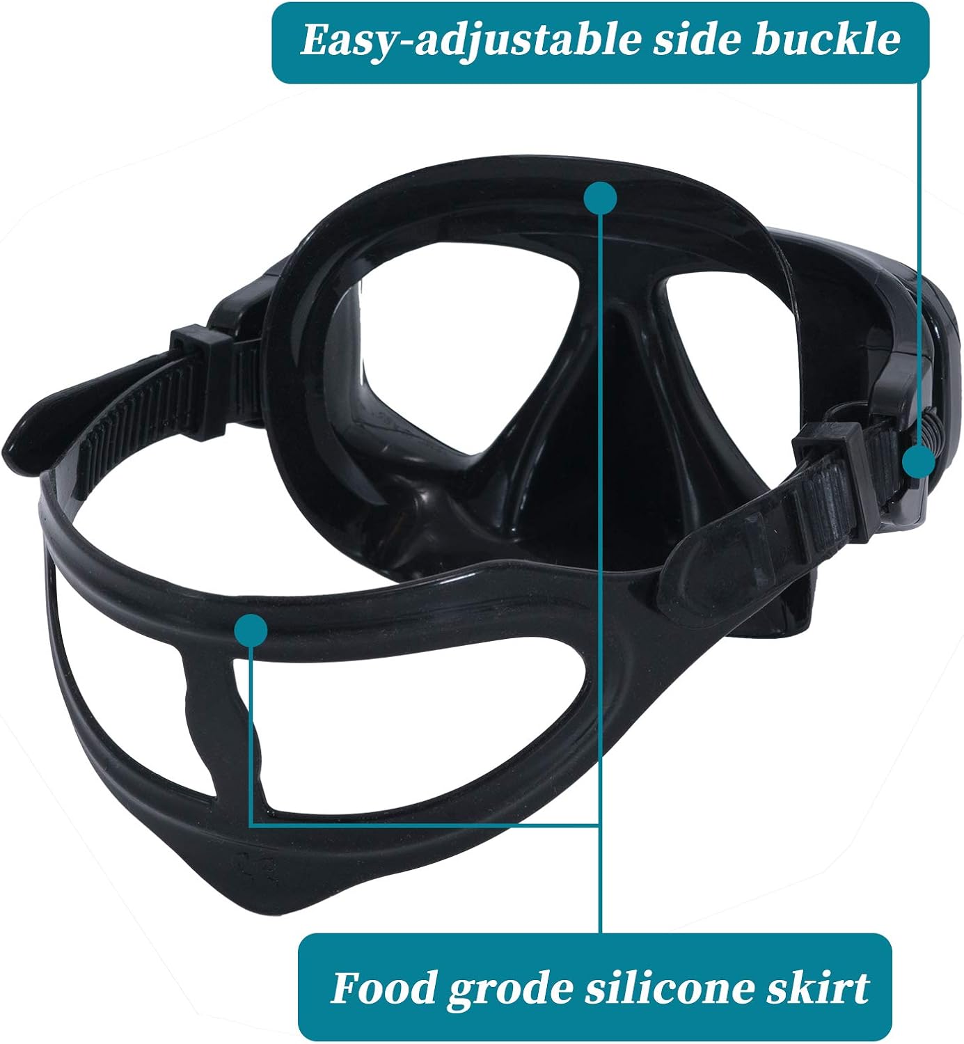 OMGear Junior Swimming Goggles with Nose Cover Adult Scuba Diving Mask Black Dive Glasses Snorkeling Goggles Snorkel Gear Kids Anti-Fog Swim Mask (Black) : Sports & Outdoors