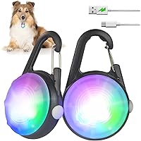 4 Modes Dog Lights for Night Walking, IP68 Waterproof Dog Light, High Capacity Rechargeable Dog Collar Lights for Night Time 