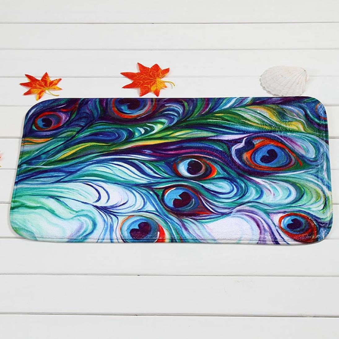 StyleV Area Rug, Colorful Door Kitchen Carpets Memory Foam Bathroom Absorbent Non-Slip Mat Floor Mats Rugs Carpet Home Decor (M, Purple)