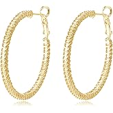 Lumwzt 14K Gold Hoop Earrings for Women Gold Earrings for Women 14K gold Hoops Earring Jewelry Gifts