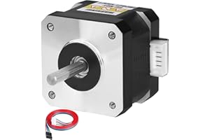 YEJMKJ Nema 17 Stepper Motor 2 Phase 1.8‌°‌ 0.29Nm(41.07oz·in) High Torque Bipolar 34mm 30Ω 0.4A 4-Wire Shaft 24mm φ5mm 42 Stepper Motor Cable 1M for 3D Printer DIY Robot CNC Machine