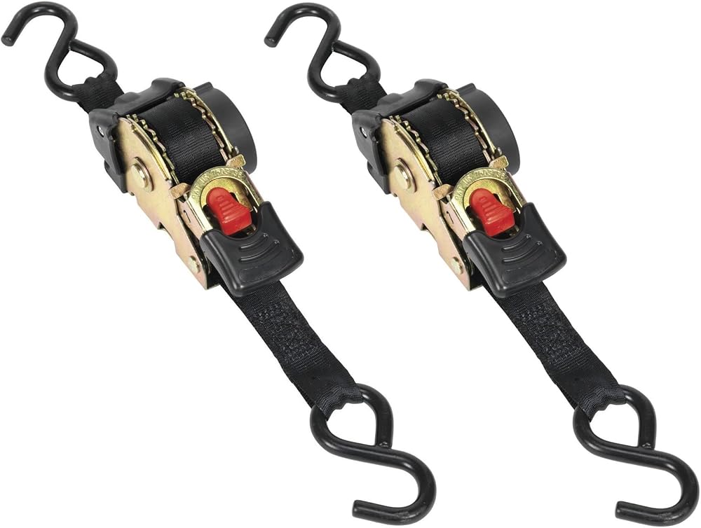 Sealey ATD25301 Auto Retract Ratchet Tie Down 25mm x 3m Pack of 2