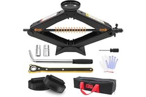 URMECCH 3-Ton Scissor Jack Kit for BMW & MINI with Rubber Jack Pads, Car Spare Tire Repair Tool Kit for BMW with Scissor Jack