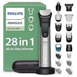 Philips Norelco All-in-One 9000 Series 28-Piece Trimmer - Electric Shaver and Clipper for Face, Beard, Head & Body, Self-sharpening Full Metal Blades, 27 Length Settings (0.5-20 mm), MG9585/49
