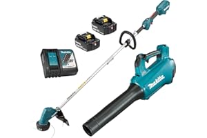 Makita 18V LXT Brushless 2-Tool Outdoor Combo Kit, Line Trimmer, Blower, 3.0Ah Batteries x2, Rapid Charger – Ideal for Lawn M