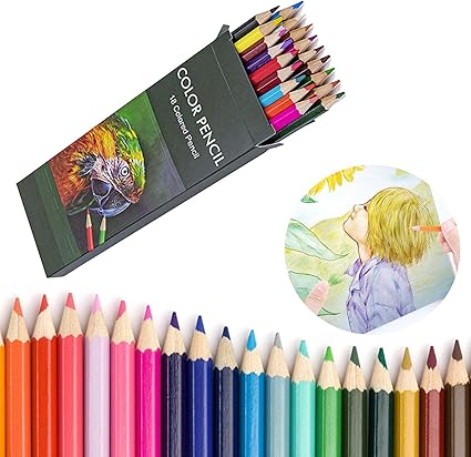 Crayon De Couleurs Enfants Et Adultes 18 Pcs Dessin Crayons De Bois Couleur Durete 2b Recharge 3 Mm Ideal Pour Coloriage Mandala Fournitures Scolaires Amazon Fr Fournitures De Bureau