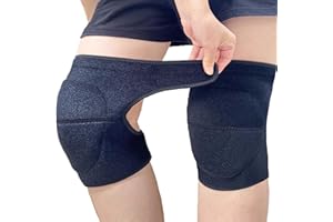 JYBTAA Knee pads for Men, Women Knee Pad for Gardening Kneeling Work, Flooring Kneepads with Soft Thick Foam Cushion for Construction, Cleaning, Roofing Knee Protector with Adjustable Strap, Black L (1 Pair)