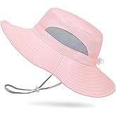 Kids Sun Hat for Girls Mesh Bucket Hat Toddler UV Protection Beach Hat Kids Foldable Fishing Hat for Girls 2-8 Years