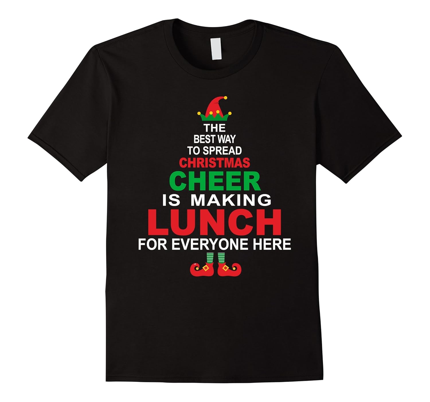 Funny Lunch Lady Christmas Cheer T-Shirt-ANZ