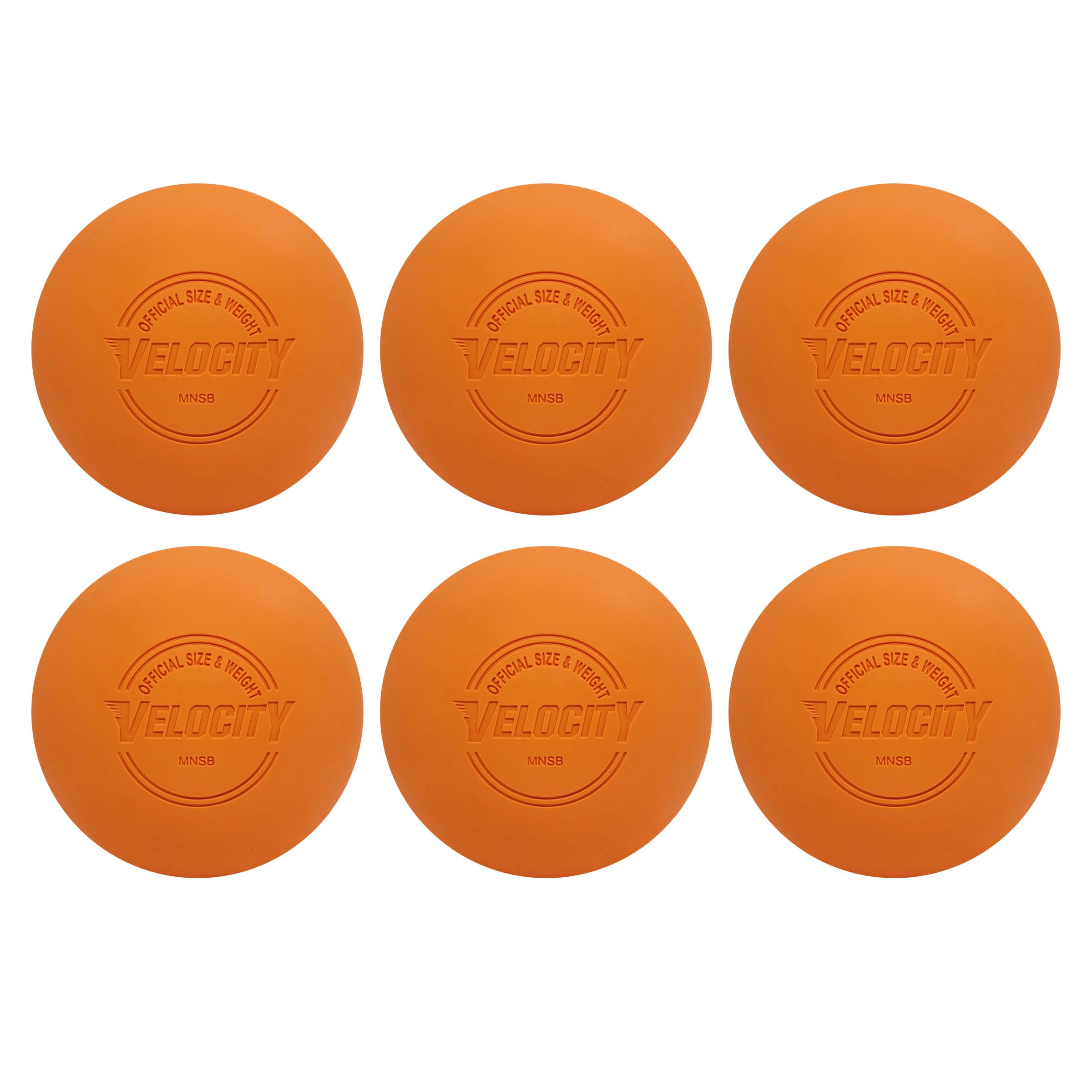 Photo 1 of Velocity Practice Lacrosse Balls - 1, 2, 3, 6, 12, 18, 24, 36, 60 and 120 Packs - Official Size and Weight - Orange