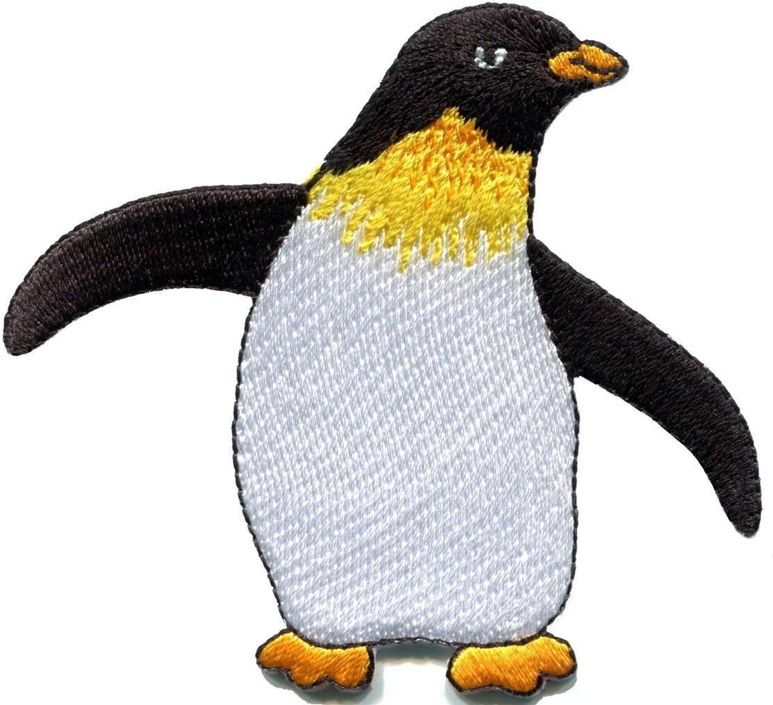 King Penguin Aquatic Bird Artic Wildlife Applique Iron-on Patch New S-687 Handmade Design From Thailand