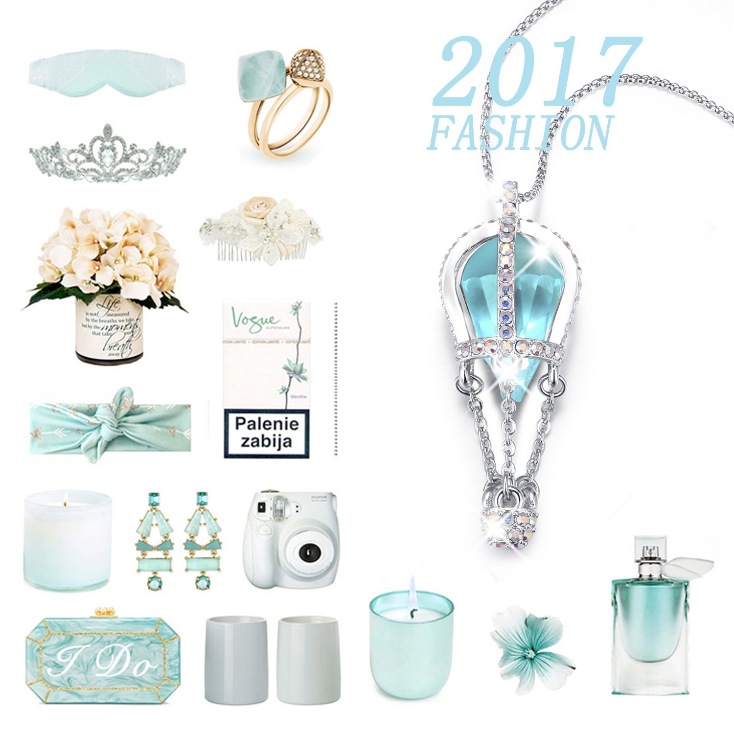 MEGA CREATIVE JEWELRY Collar de Swarovski Para las Mujeres Colgante del Globo del Aire Caliente Regalo Creativo Para la Hija de la Esposa de la Mamá