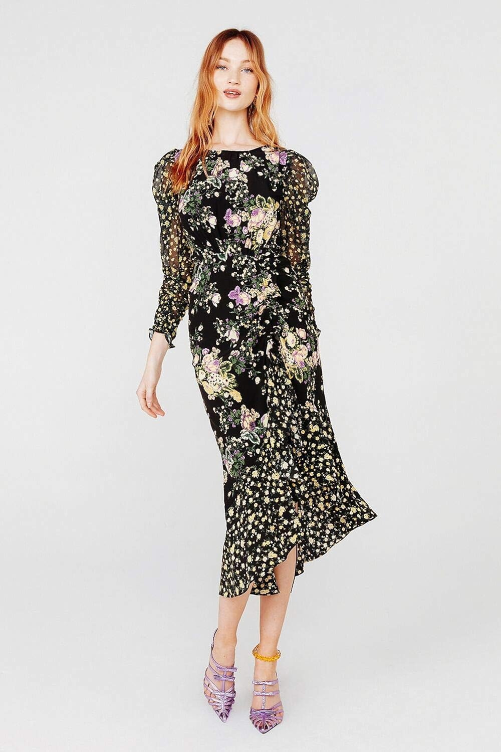 Shop Clearance For Love Lemons Women S Ross Midi Dress October Floral Small Clothing Fishional Store For Sale Agallasgastrofood Com