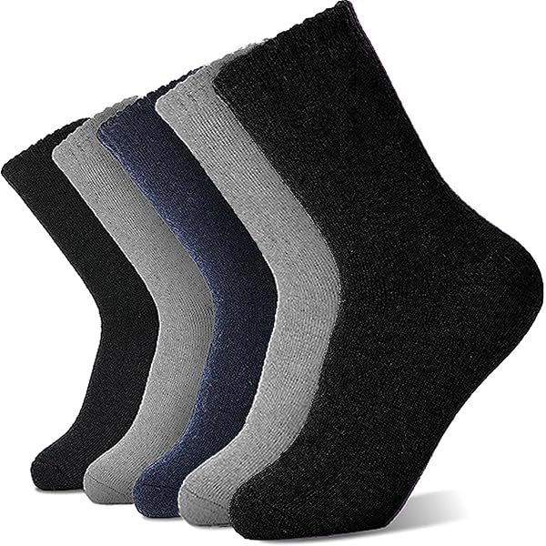 Lot De 3 Paires De Chaussettes Thermiques Homme - Laine Mérinos 50% - Pour Randonnée, Travail, Hiver