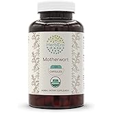 HerbEra Motherwort USDA Organic 120 Capsules | Natural Herbal Supplement | Certified Organic Vegetarian Capsules and Organic Motherwort (Leonurus Cardiaca) Dried Herb (120 Capsules)