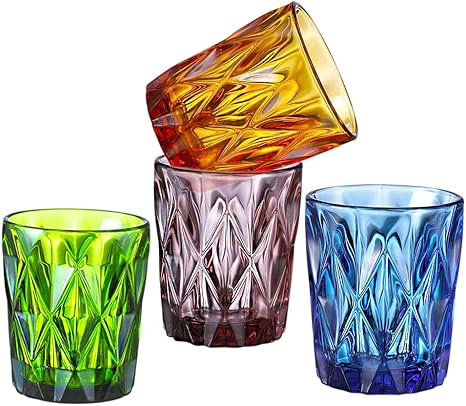 colorful drinking glasses