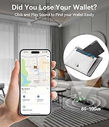 Ultra-Thin Air Tag Wallet Tracker Card 0.07in IP68
