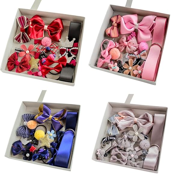 Amazon Co Jp Liebeye 女の子ヘアクリップセット 蝶結び ポニーテールホルダー 髪飾り ヘアアクセサリー かわいい キュート おしゃれ 服 ファッション小物
