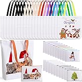 MAFYE 40 Pack Sublimation Blanks Canvas Tote Bags, Reusable Grocery Bags Heat Transfer Widen Tote Bags Cosmetic Makeup Bags Shopping Bag W/Customized Color for DIY, Advertising, Christmas Craft Gifts