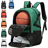 AIRTTUZ Basketball Bag Backpack, Large Capacity Sports Equipment Bags for Basketball, Soccer, and Volleyball.