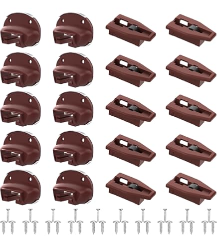 Set Of 5 Kenlin Rite-Trak II Style Drawer Guides - Dresser Drawer Stops, Unbranded, Brown