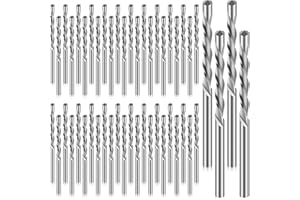 50Pcs Drywall Cutting Bit, 1/8 Inch Multipurpose Drywall Guide Point Spiral Saw Tip Cutting Bits, M2 High Speed Steel Bits fo