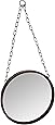 Creative Co-op Rust Round Metal Framed Mirror with Chain, Medium