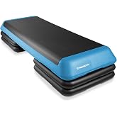 Philosophy Gym Aerobic Exercise Adjustable Step Platform, Health Club Size, with 4 Risers Included