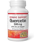Natural Factors Quercetin with Zinc & Copper - Antioxidant Support Supplement Aids Sinus Health - Immune & Cellular Health Support Supplement - 60 Vegetarian Capsules (60 Servings)