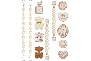 COYWX Bling Shoe Charms for Women,Pearl Shoe Chain,Luxury Jewelry Accessories for Girls