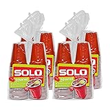 SOLO Cup Company Red Squared Plastic Party, 18