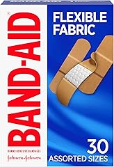 Band-Aid Brand Flexible Fabric Adhesive Bandages, Comfortable Sterile Protection & Wound Care for Minor Cuts & Burns, Quilt-A