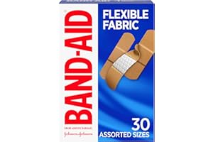 Band-Aid Brand Flexible Fabric Adhesive Bandages, Comfortable Sterile Protection & Wound Care for Minor Cuts & Burns, Quilt-Aid Technology to Cushion Painful Wounds, Assorted Sizes, 30 ct