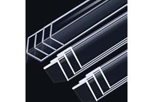 Sasylvia 10 Pcs Wall Corner Protector Guards, Vinyl 3/4 x 48 Inches Corner Trim Molding, Avoid Scratching Scuffs, Ease Install and Cleaning for Door Countertop Furniture Cabinet Protection, Clear