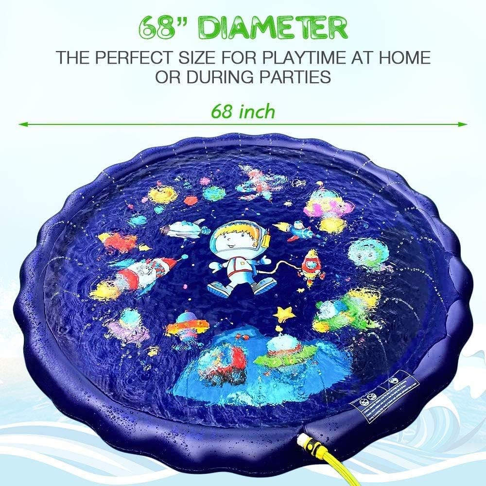 AUTOXEL Sprinkler for Kids, Toddler Splash Play Mat Outdoors Children’s Sprinkler Pool Babies Inflatable Water Play Pad Spray Water Toys Kiddie Pool for Boys and Girls: Toys & Games