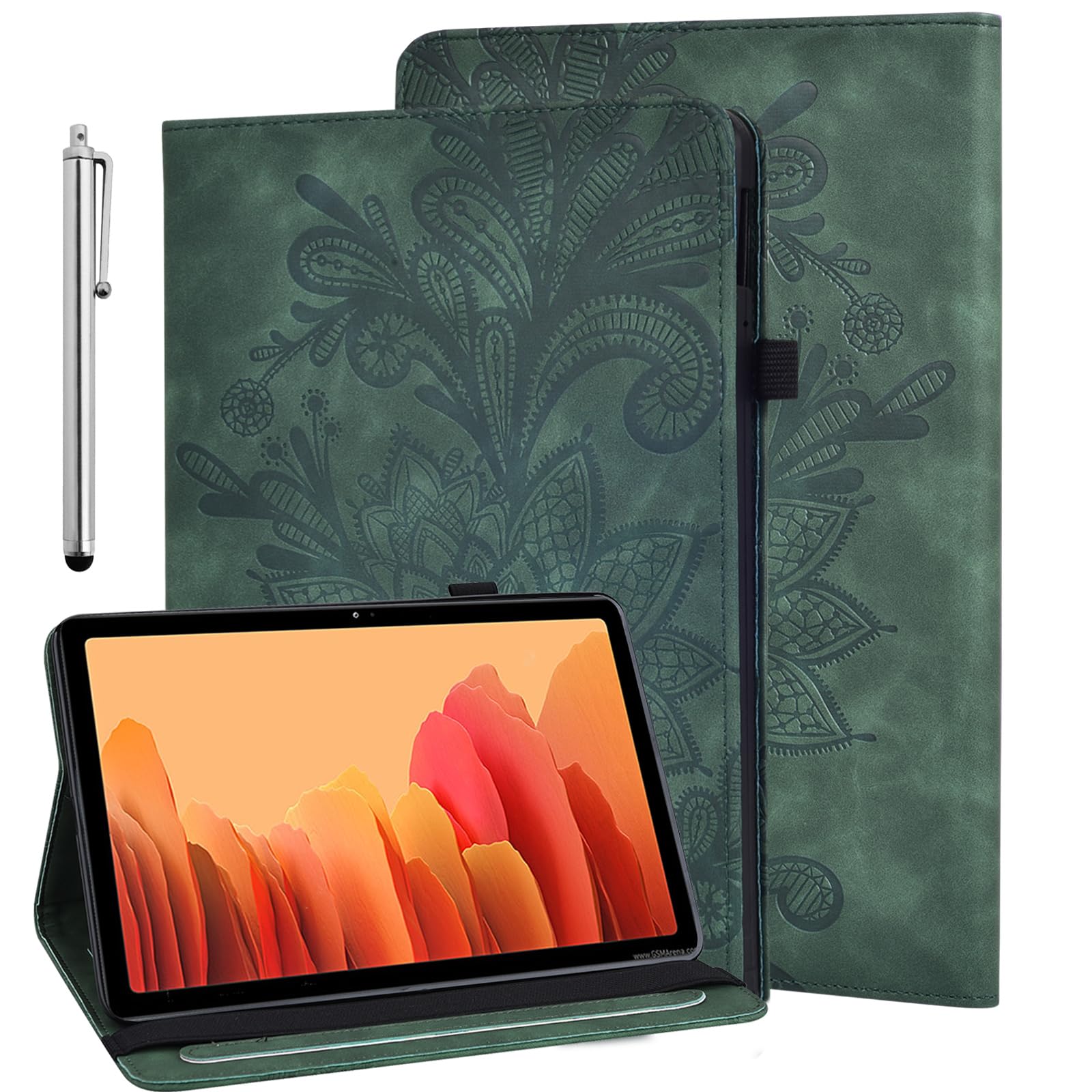 GLANDOTU Case for iPad Air 2/Air 1/iPad 9.7 Inch 2017/2018 (5th/6th generation)(Model: A1822/A1893/A1954/A1823) Folio Flip Wallet PU Leather Tablet Cover with Auto Wake/Sleep + Stand Function -Green