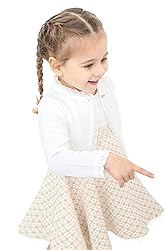 Lilax Little Girls' Knit Long Sleeve Button Closure