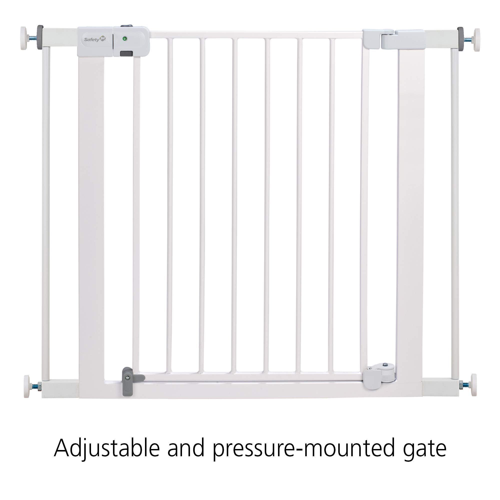 Safety 1st Easy Install Baby Gate for Doorways, Auto-Close Pressure-Mounted Magnetic Latch, Indoor Dog Gates, No Drilling, Fits 29