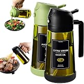CXINYI - 16oz/470ml Olive Oil Dispenser for Kitchen with Stickers - 2 in 1 Olive Oil Sprayer for Cooking, Air Fryer, and Sala