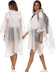 Borogo 2 Pack Rain Ponchos for Adults Reusable