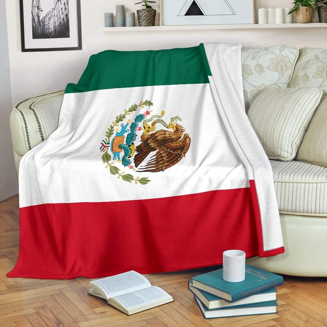 Amazon.com: Mexico F-lag Blanket, Mexico National Emblem ...